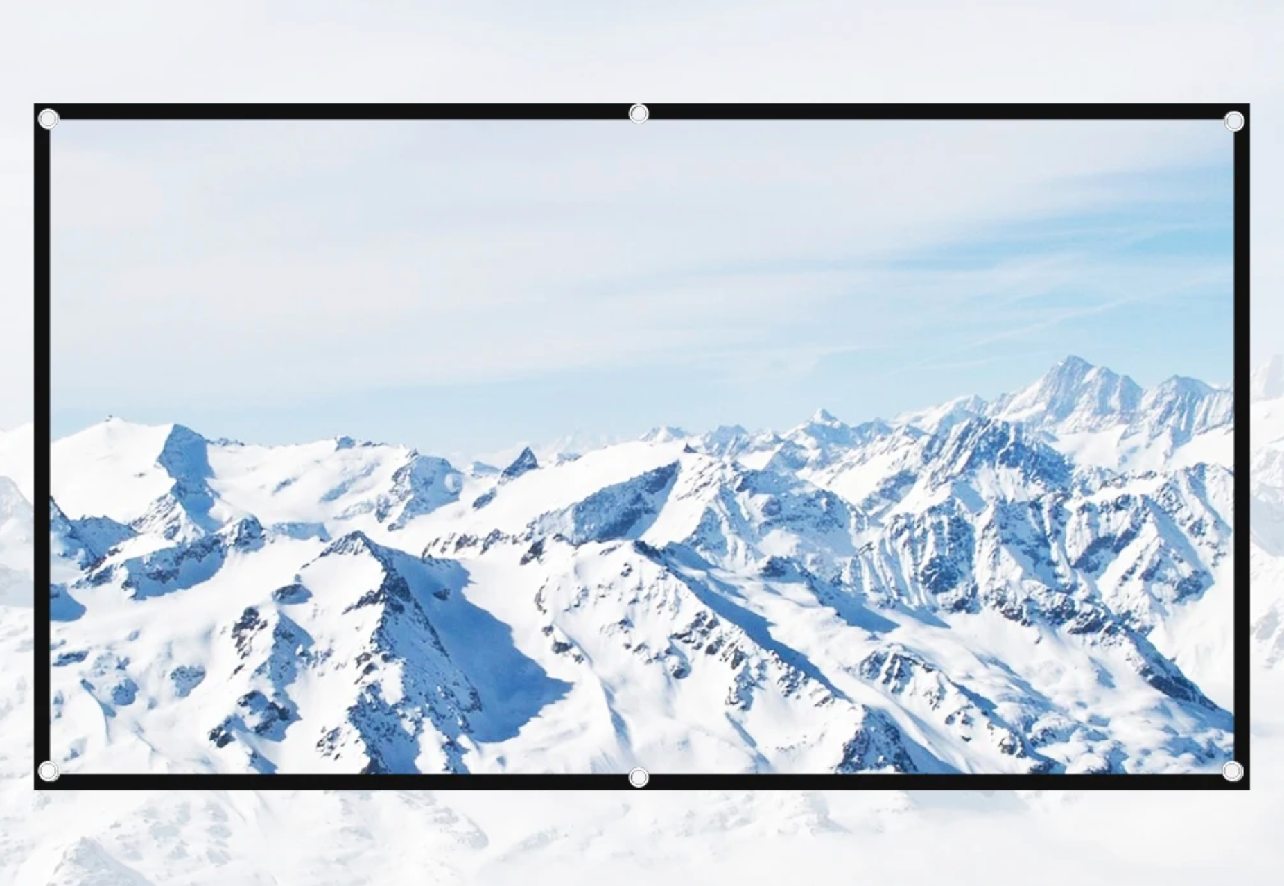 Tela de Projeção MIXITO - Portátil, Cinza com Borda Preta, Vários tamanhos Tela de Projeção MIXITO - Portátil, Cinza com Borda Preta, Vários tamanhos